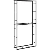 vidaXL Brennholzregal Schwarz 100x30x209 cm Stahl