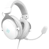 Deltaco Headset Gaming Proteinleder,3,5-mm-Anschluss weiss