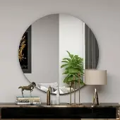 Dmora Spiegel Phaeton 70x70 cm Schwarz Rahmen aus Glas