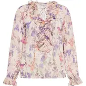 Usha Bluse Damen Creme Mehrfarbig