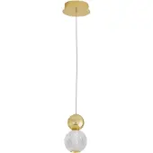 Nova Luce BRILLE LED Pendelleuchte Gold 7W Neutralweiss 120x11cm 9511020