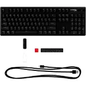 HyperX Alloy Origins PBT HX Rot – Mechanische Gaming-Tastatur, Volle Größe (100%), Kabelgebunden, USB, Mechanischer Switch, RGB-LED, Schwarz