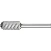 PFERD Hartmetall-Frässtift mit 6-mm-Schaft, Kugelzylinderform WRC (Walzenrund), Zahnung 3