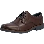 Rieker Schnürschuh , Herren, Gr. 44, Textil, braun, Glattleder, festlich, Schuhe Schnürschuh, Anzugschuh, Business-Schnürer, Halbschuh in eleganter Optik