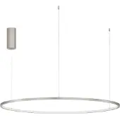 Nova Luce TARQUIN LED Pendelleuchte Silber 59W Warmweiss 200x100cm dimmbar 9345611