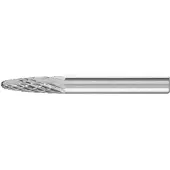 PFERD Hartmetall-Frässtift mit 6-mm-Schaft, Rundbogenform RBF (Baumform), Zahnung 4