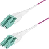 StarTech.com .com 15m LC-LC (UPC) OM4 Multimode Glasfaserkabel, Erika Violett, 50/125, 40G/100G, LOMMF/VCSEL, Uniboot LWL Patchkabel, OFNR LWL Kabel, 15 m, OFNR, OM4, LC, LC