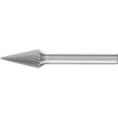 PFERD Hartmetall-Frässtift mit 6-mm-Schaft, Spitzkegelform SKM, Zahnung 3