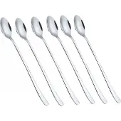 KINGHOFF Cocktaillöffel, 6 Stück, für Latte Macchiato, KH-1340, glänzend