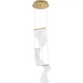 Nova Luce SIDERNO LED Pendelleuchte Gold 16W Warmweiss 150x28cm 9054441
