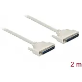 DeLOCK Serielles Kabel D-Sub 37 Stecker zu Stecker 2 m, Beige, 2 m, D-Sub 37 Pin, D-Sub 37 Pin, Männlich, Männlich