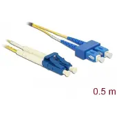 DeLOCK 86548, 0,5 m, OS2, LC, SC