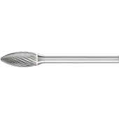 PFERD Hartmetall-Kleinfrässtift mit 3-mm-Schaft, Flammenform B, Zahnung 5