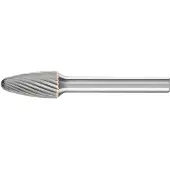 PFERD Hartmetall-Frässtift mit 6-mm-Schaft, Rundbogenform RBF (Baumform), Zahnung 3