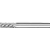PFERD Hartmetall-Frässtift mit 6-mm-Schaft, Zylinderform ZYA-S, mit Stirnverzahnung, Zahnung 3