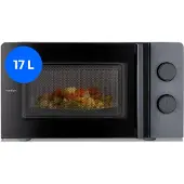 Medion Mikrowelle klein (17 Liter, 700 Watt kompakt und platzsparend, 5 Mikrowellenstufen, Auftaufunktion, Timerfunktion, MD12211) grau [MODELL 2025]