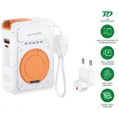 4smarts 541384, 10000 mAh, Lithium Polymer (LiPo), Adaptive Fast Charging, Power Delivery 3.0, Programmable Power Supply (PPS), Quick Charge 3.0,..., Kabelloses Aufladen, 22,5 W, Orange, Weiß