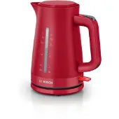 Bosch TWK3M124, 1,7 l, 2400 W, Rot, Kunststoff, Wasserstandsanzeige, Überhitzungsschutz