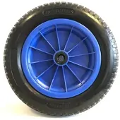Kraft Schubkarrenrad "pannensicher", Rad schwarz/ Felge blau