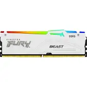 Kingston Technology FURY Beast 32GB 6000MT/s DDR5 CL36 DIMM (2er-Kit) White RGB EXPO, 32 GB, 2 x 16 GB, DDR5, 288-pin DIMM, Weiß