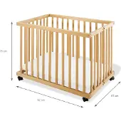 Pinolino Laufgitter Levin klein, faltbar, unbehandelt, 97 x 67 x 75 cm | Gr.: onesize