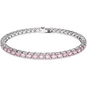 Swarovski Matrix Tennis Armband Rundschliff Rosa