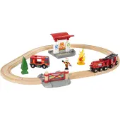 BRIO World Schienen - 18 Teile - Feuerwehrmann 33815 - - One Size - Züge