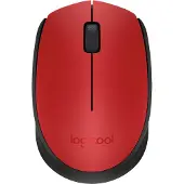 Logitech M171 Kabellose Maus, 2.4 GHz Verbindung via USB-Empfänger, Optischer Sensor, 12-Monate Akkulaufzeit, Für Links- und Rechtshänder, 3 Tasten, PC/Mac - RotLogit