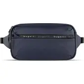Bugatti Gürteltasche "Herren, Damen BLANC", Damen, Gr. B/H/T: 26cm x 14cm x 5cm onesize, blau, Kunstfaser, unifarben, Taschen Gürteltasche