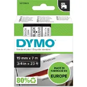 Dymo Schriftbandkassette D1 45800, 19 mm, transparent/schwarz