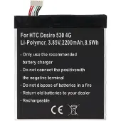 AccuCell Akku passend für HTC Desire 530 4G, Li-Polymer, 3,85V, 2200mAh, 8,5Wh