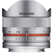 Samyang 8mm F/2.8 Fisheye II Fuji X silber