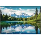 WALLARENA Fototapete 3D Gebirge in Blau | Gr.: 350 x 250 cm