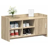 vidaXL Schuhschrank Sonoma-Eiche 100 x 39,5 x 51 cm Holzwerkstoff
