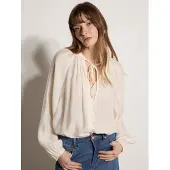 Apricot Shirtbluse "Leichte Bluse mit Ballonärmeln", Damen, Gr. S (36), weiß, gewebt, Obermaterial: 72% Viskose CV. 28% Polyester PES., Gerade, Blusen Shirtbluse, mit verdecktem Verschluss