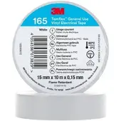 3M 3MTM TemflexTM Vinyl-Isolierband 165, Weiß - Elektro-Isolierklebeband