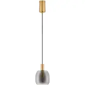 Nova Luce LED Pendelleuchte Imatia in Schwarz-transparent und Gold 7W 192lm 160mm