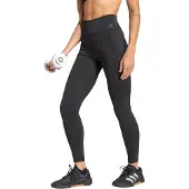 Adidas Trainingstights PERFORMANCE "OPT 1/1 L", Damen, Gr. M, N-Gr, schwarz (schwarz, normal, gr.), Obermaterial: 73% Polyester, 27% Elasthan, Hosen Trainingstights