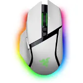 Razer Basilisk V3 Pro 35K, rechts, Optisch, RF Wireless + Bluetooth + USB Type-A, 35000 DPI, Weiß