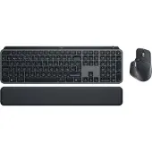 Logitech MX Keys S Combo, Kabellos, Bluetooth, Scherenschalter, LED, Graphit, Maus enthalten