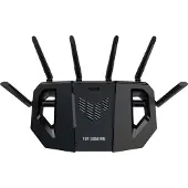 Asus TUF Gaming BE6500 (TUF-BE6500), Wi-Fi 7 (802.11be), Dual-Band (2,4 GHz/5 GHz), Ethernet/LAN, Schwarz, Tabletop-Router