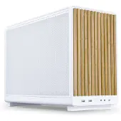 Lian Li A3-mATX, Micro Tower, PC, Weiß, Holz, micro ATX, Micro-ITX, Stahl, Gehärtetes Glas, 16,5 cm