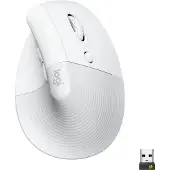 Logitech Lift, rechts, Vertikale Ausführung, Optisch, RF Wireless + Bluetooth, 4000 DPI, Weiß