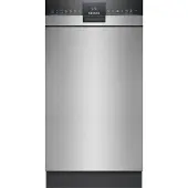 Siemens SR43ES25ME, Unterbau, Single (45 cm breit), Gebürsteter Stahl, Schwarz, Tasten, 1,75 m