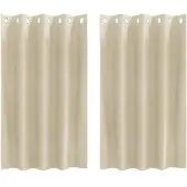 vidaXL Verdunkelungsvorhänge 2 pcs Creme 140 x 140 cm Samt