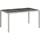 vidaXL Gartentisch Weiß 150 x 90 x 75 cm Poly-Rattan