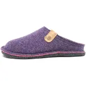 Rohde Damen Pantoffel Hausschuh Softfilz Decksohle Leder bequem Lucca-D 6820, Größe:37 EU, Farbe:Violett