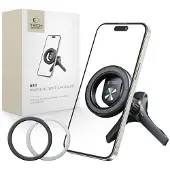 TechProtection N53 Car Air Vent Holder with MagSafe Rings - Black
