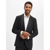 BOSS Baukasten-Sakko mit Schurwoll-Anteil Herren Regular Fit Baumwolle schwarz, 110 797417-0001-01100