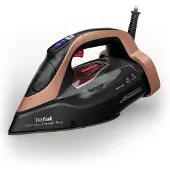 Tefal Ultimate Power Pro FV9E50, Trocken- & Dampfbügeleisen, Durilium AirGlide Autoclean soleplate, 2 m, 300 g/min, Schwarz, Kupfer, 85 g/min